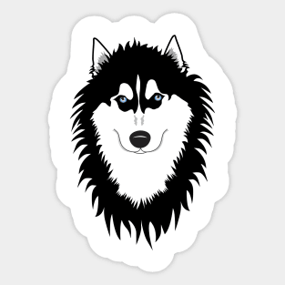 Siberian husky dog Sticker